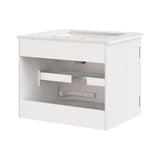 Paloma 24" Wall-Mount Bathroom Vanity with Marble Sink in Ivory