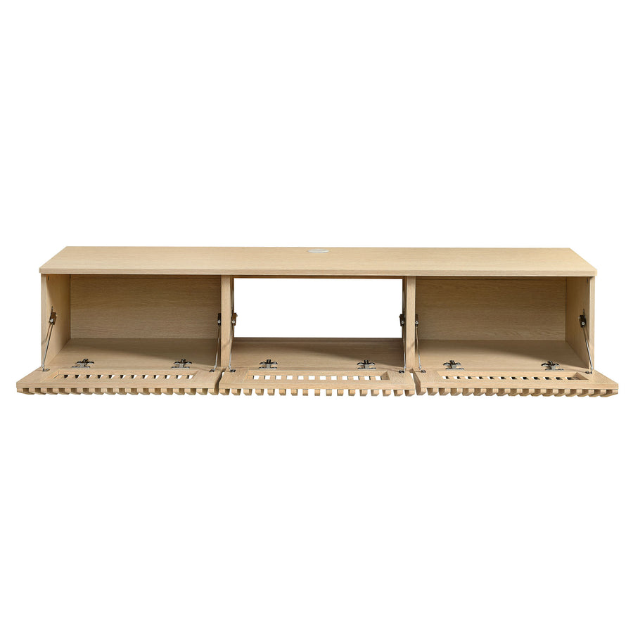 Fleur 64" Wall Mount TV Stand in Ash