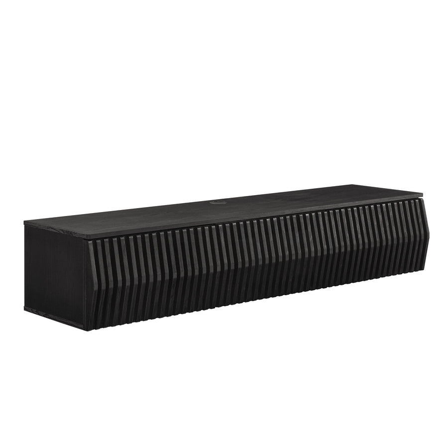 Fleur 64" Wall Mount TV Stand in Black