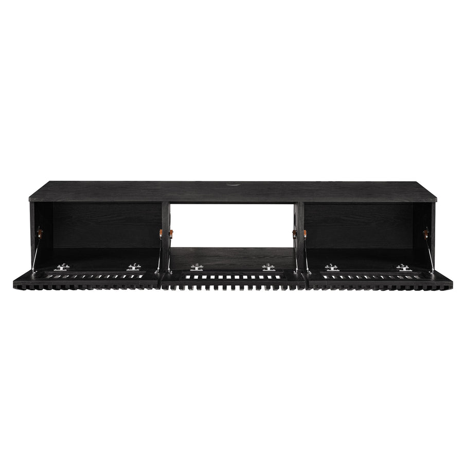 Fleur 64" Wall Mount TV Stand in Black