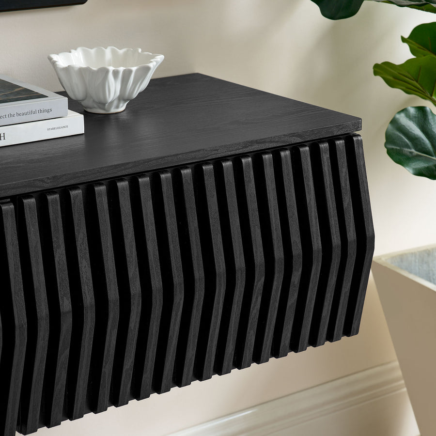 Fleur 64" Wall Mount TV Stand in Black