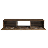 Fleur 64" Wall Mount TV Stand in Walnut
