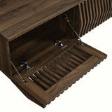Fleur 64" Wall Mount TV Stand in Walnut