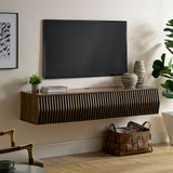 Fleur 64" Wall Mount TV Stand in Walnut