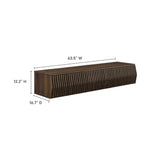 Fleur 64" Wall Mount TV Stand in Walnut