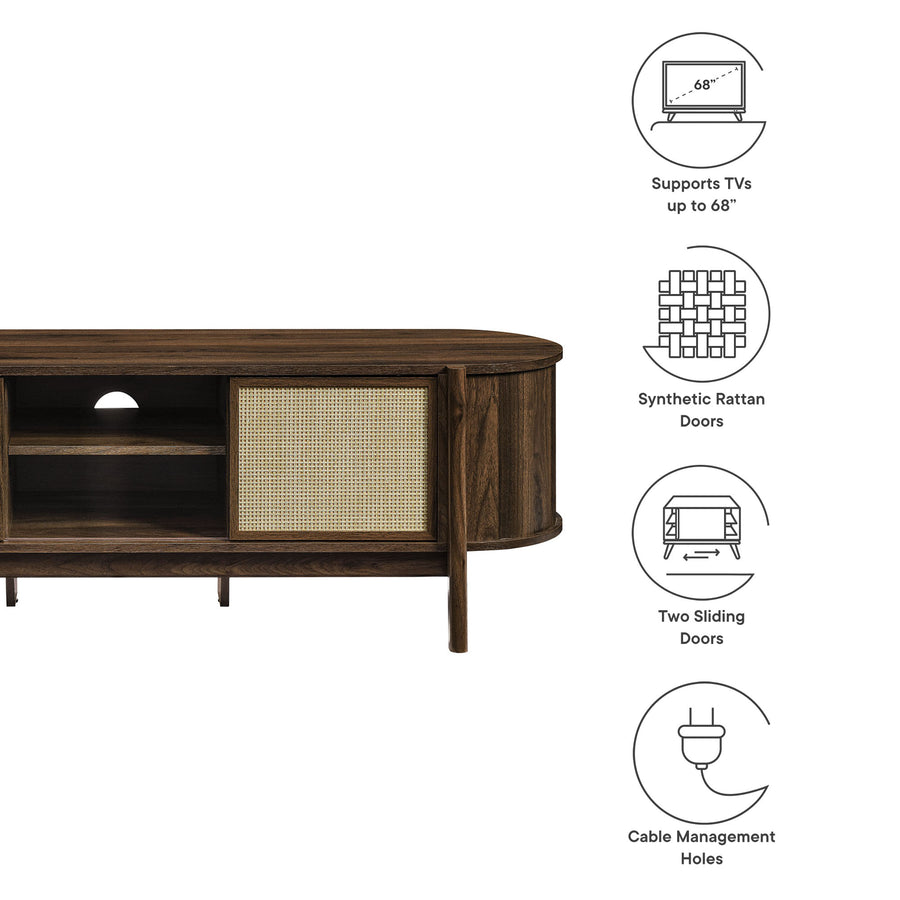 Hesper 61" TV Stand in Walnut