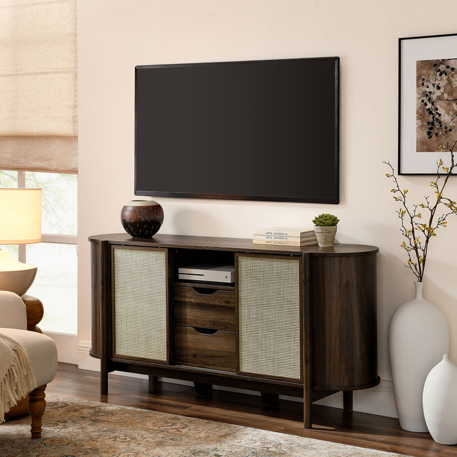 Hesper 63" Curved Sideboard in Walnut
