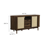 Hesper 63" Curved Sideboard in Walnut