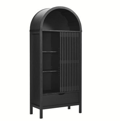 Vaughn 71" Arched Storage Display Cabinet by Furniture For America