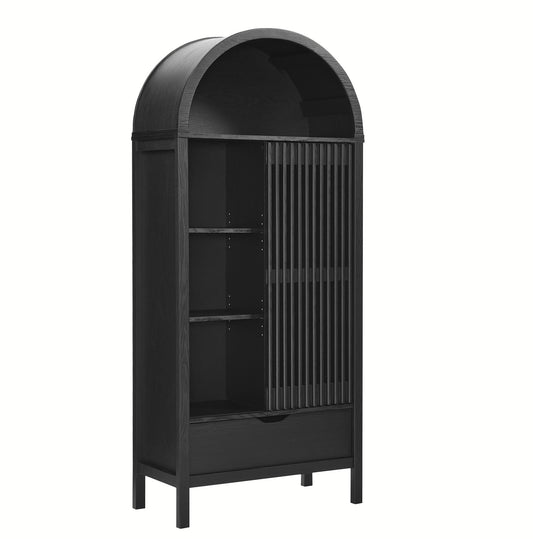 Vaughn 71" Arched Storage Display Cabinet by Furniture For America