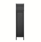 Fleur 71" Arched Storage Display Cabinet in Black