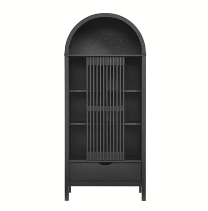 Vaughn 71" Arched Storage Display Cabinet by Furniture For America