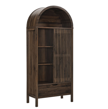Vaughn 71" Arched Storage Display Cabinet by Furniture For America