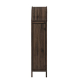 Fleur 71" Arched Storage Display Cabinet in Walnut