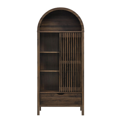 Vaughn 71" Arched Storage Display Cabinet by Furniture For America
