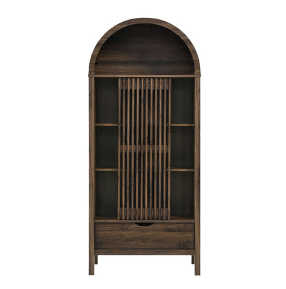 Vaughn 71" Arched Storage Display Cabinet by Furniture For America