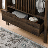 Fleur 71" Arched Storage Display Cabinet in Walnut