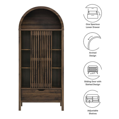 Vaughn 71" Arched Storage Display Cabinet by Furniture For America