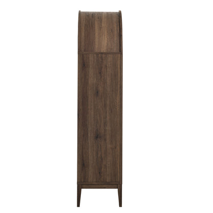Nolan 74" Tall Wide Arched Storage Display Cabinet by Furniture For America