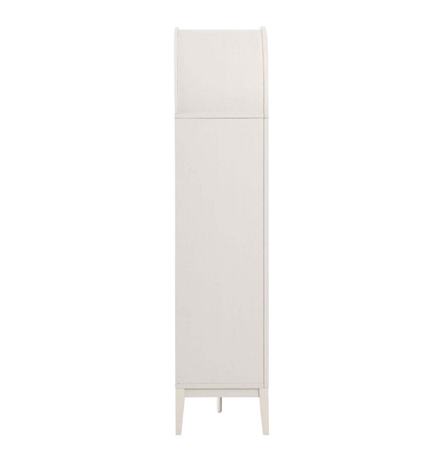 Nolan 74" Tall Wide Arched Storage Display Cabinet Bookshelf by Furniture For America