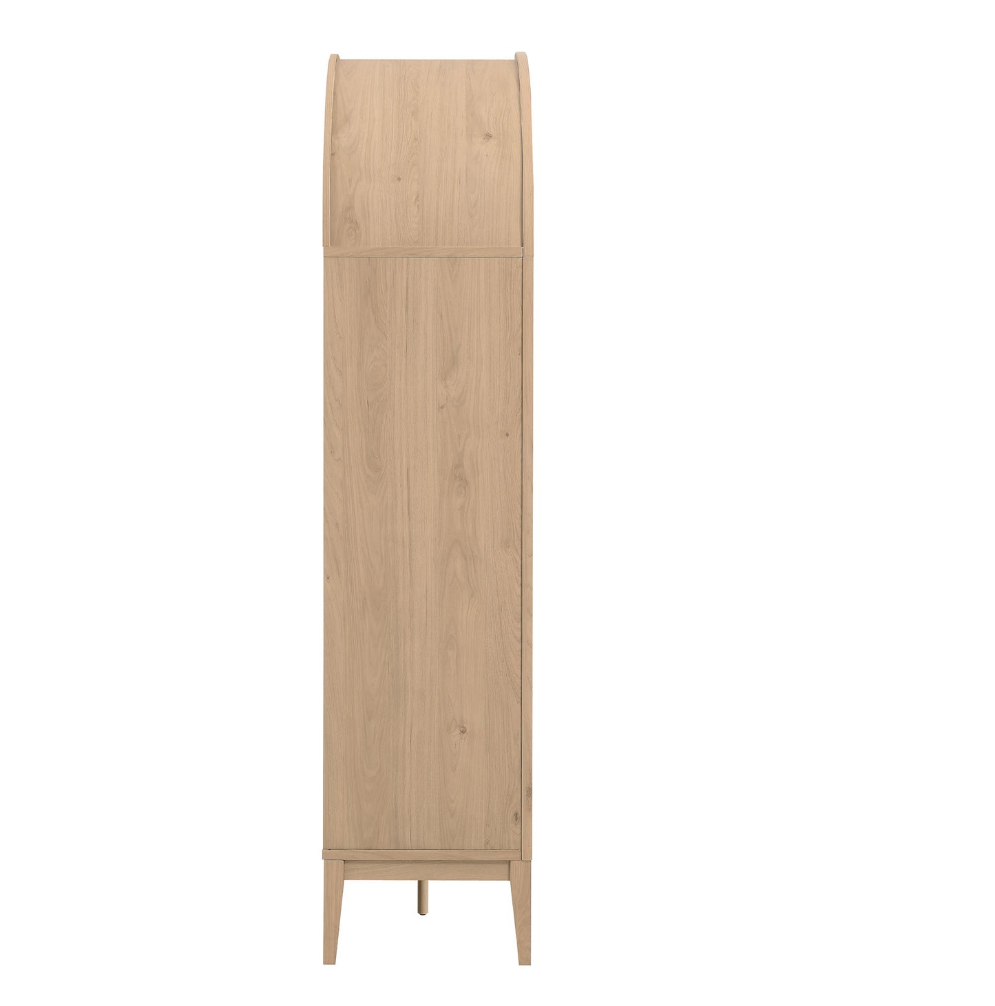 Nolan 74" Tall Wide Arched Storage Display Cabinet Bookshelf by Furniture For America
