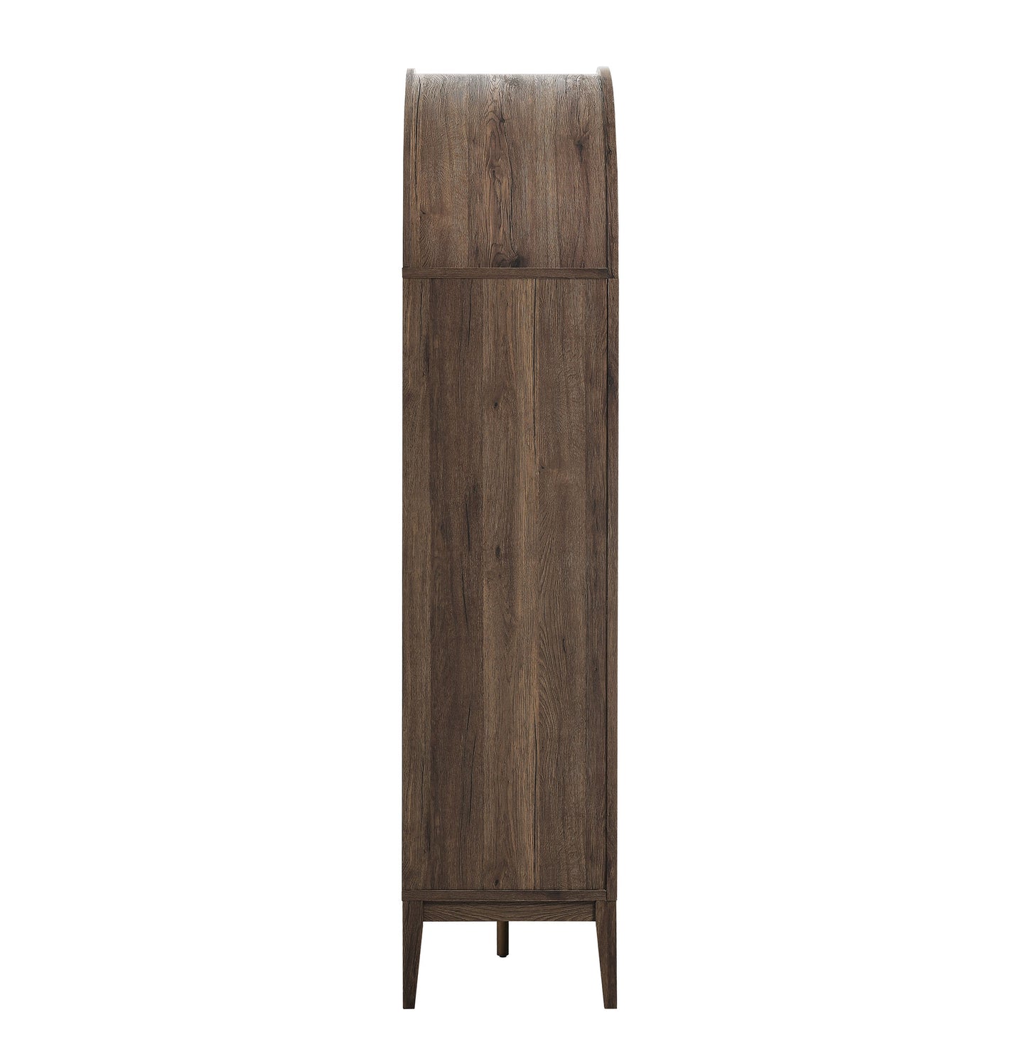 Nolan 74" Tall Wide Arched Storage Display Cabinet Bookshelf by Furniture For America