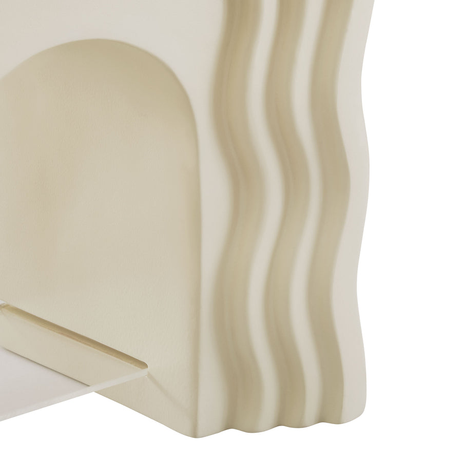 Castile Squiggle Side Table in Ivory