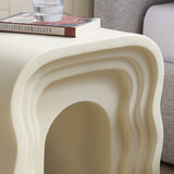 Castile Squiggle Side Table in Ivory