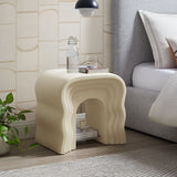 Castile Squiggle Side Table in Ivory