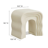 Castile Squiggle Side Table in Ivory
