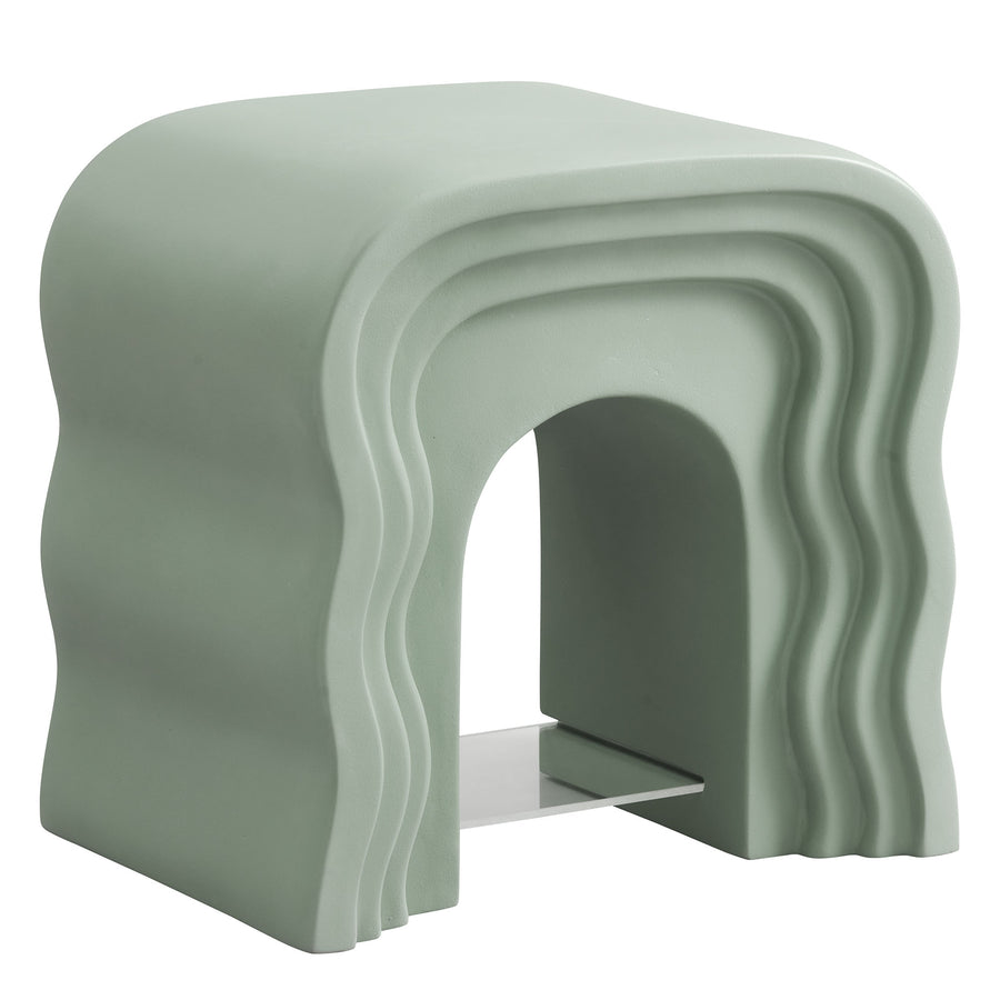 Castile Squiggle Side Table in Sage