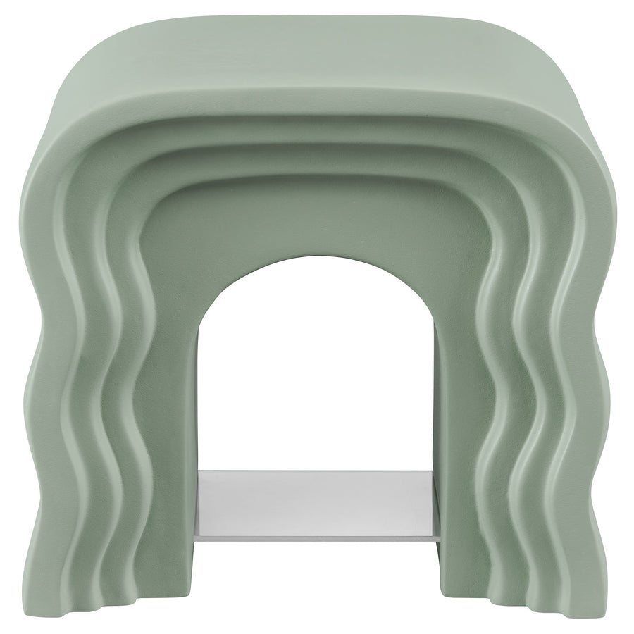 Castile Squiggle Side Table in Sage