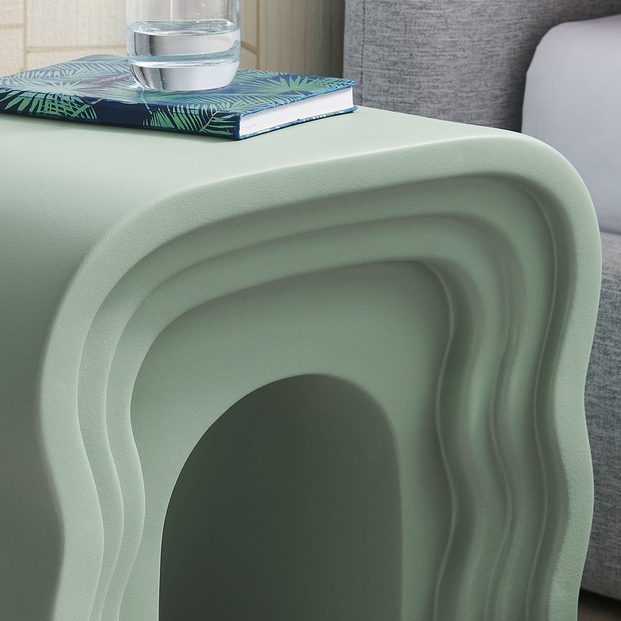 Castile Squiggle Side Table in Sage