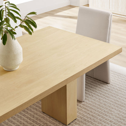 Piston 82" Rectangular Wood Dining Table by Furniture For America