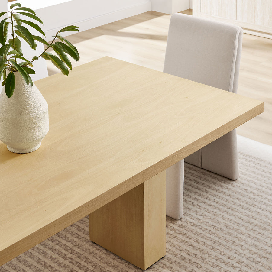 Caelia 82" Rectangular Wood Dining Table in Natural