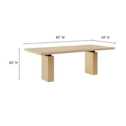Piston 82" Rectangular Wood Dining Table by Furniture For America