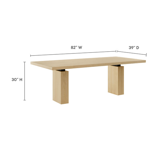 Piston 82" Rectangular Wood Dining Table by Furniture For America
