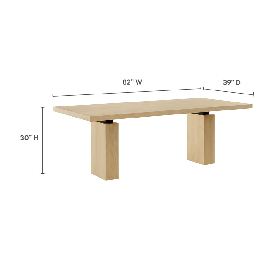 Caelia 82" Rectangular Wood Dining Table in Natural