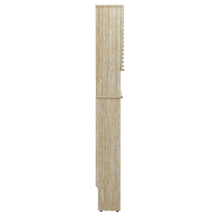 Render Over the Toilet Faux Travertine Bathroom Storage Cabinet in Travertine