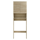 Vera Over the Toilet Faux Travertine Bathroom Storage Cabinet in Travertine