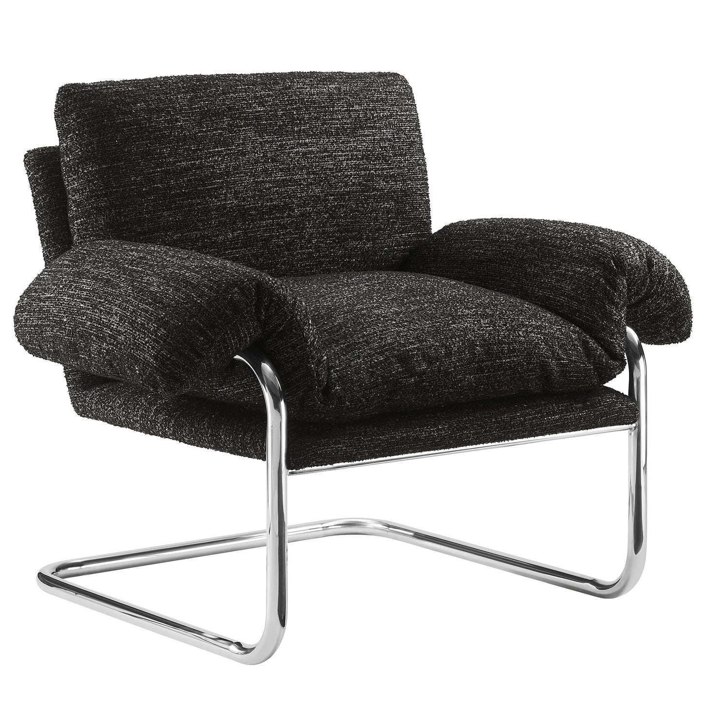 Ansel Boucle Fabric Accent Chair by Furniture For America