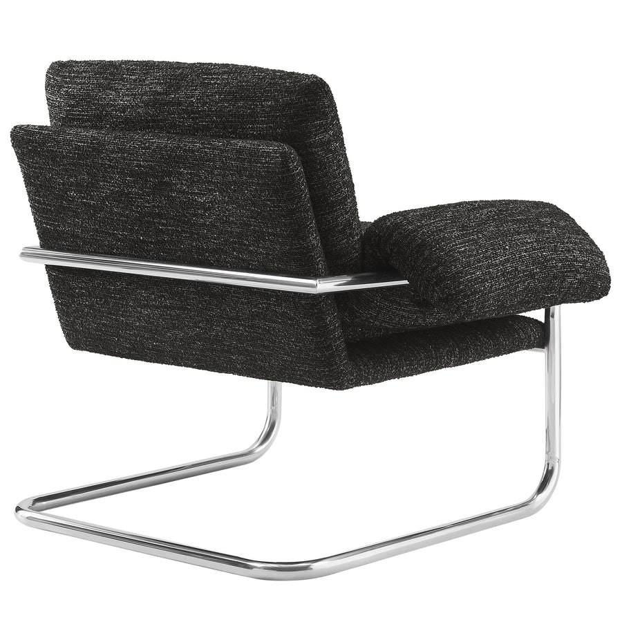 Eurus Boucle Fabric Accent Chair in Charcoal