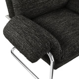 Eurus Boucle Fabric Accent Chair in Charcoal