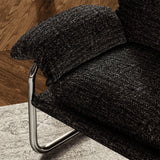 Eurus Boucle Fabric Accent Chair in Charcoal