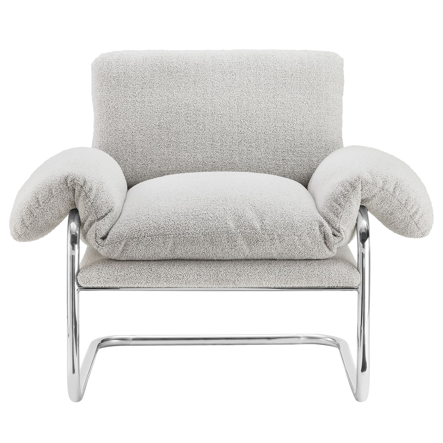 Ansel Boucle Fabric Accent Chair by Furniture For America