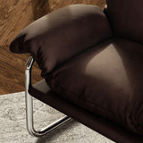 Eurus Performance Velvet Accent Chair in Chocolate Brown