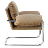Eurus Performance Velvet Accent Chair in Taupe