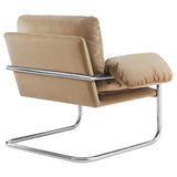Eurus Performance Velvet Accent Chair in Taupe