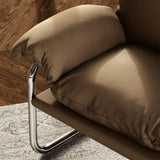 Eurus Performance Velvet Accent Chair in Taupe