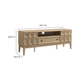 Maren 59" TV Stand in Light Oak